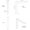 Ekena Millwork Stockport Steel Bracket, Hammered Gray 2"W x 16"D x 16"H BKTM02X16X16STHGY - alternate 9